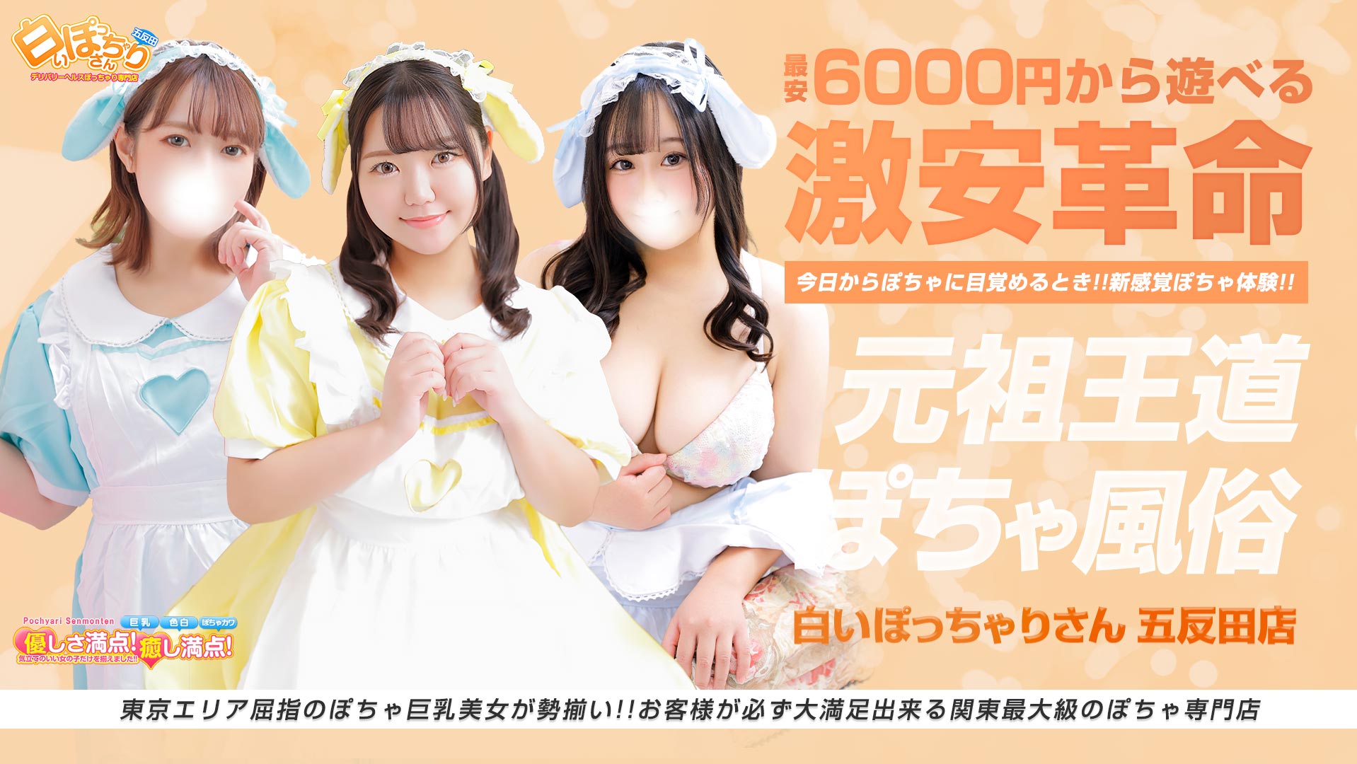 白いぽっちゃりさん 五反田店ロゴ